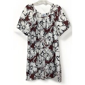 Sara Michelle Floral Puff Sleeve NWT Knee Length Shift Dress Women's XL